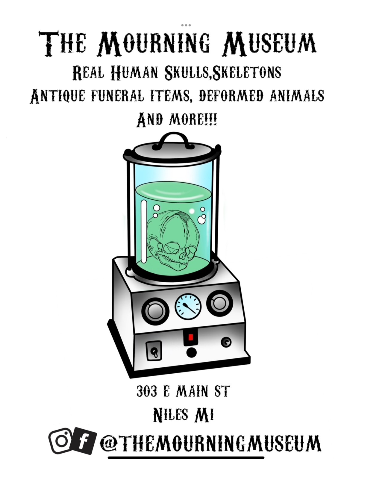 An oddities display that complements the strange and macabre attractions featured at top haunted parks.